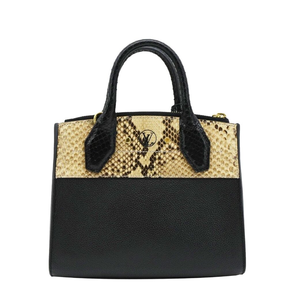 Louis Vuitton City Steamer Python Leather Tote Ba… - image 1